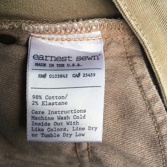 Earnest Sewn tan/khaki jeans - Picture 3 of 6